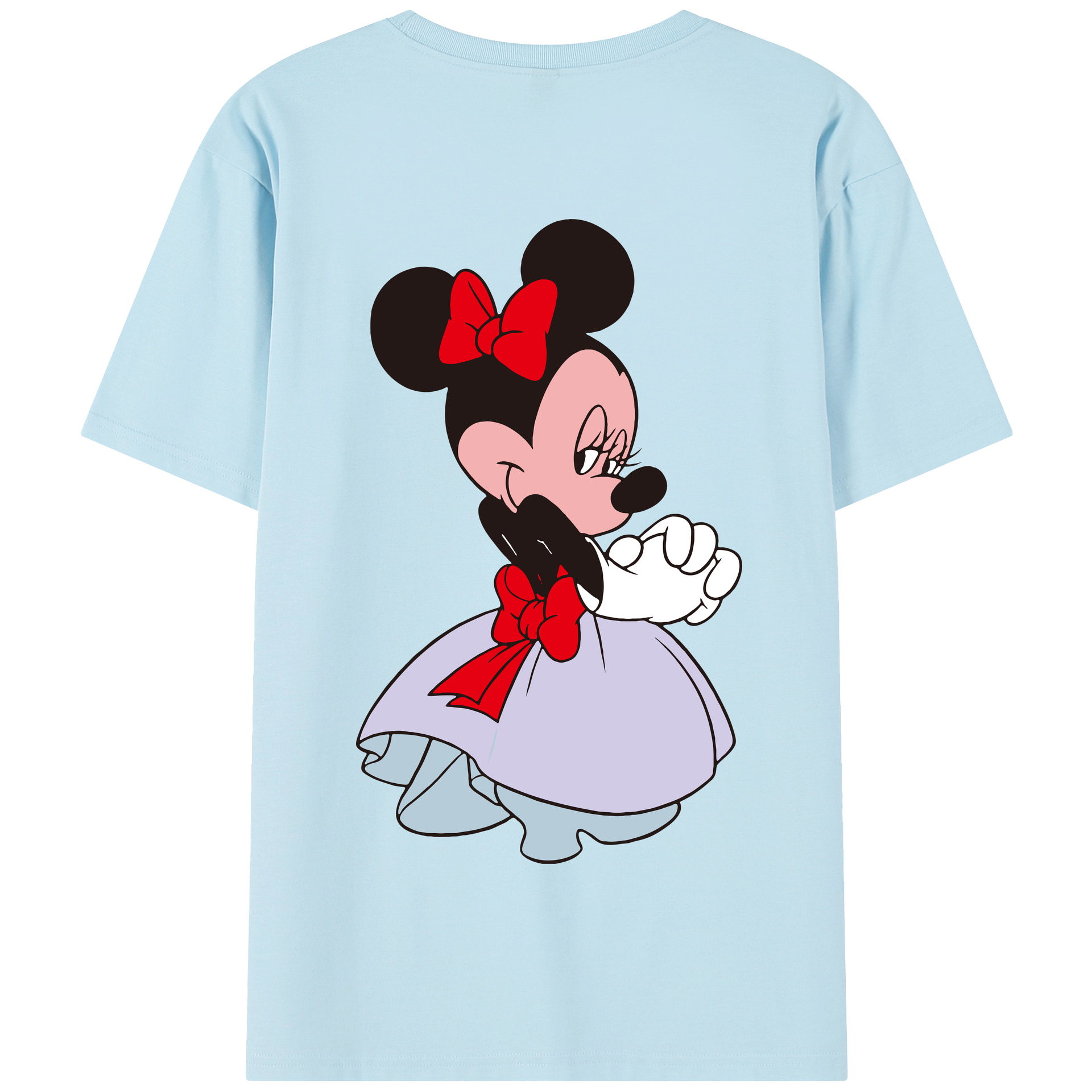 （画像用） ミッキーマウス Mickey Mouse 綿100％半袖Tシャツ（背面プリント）